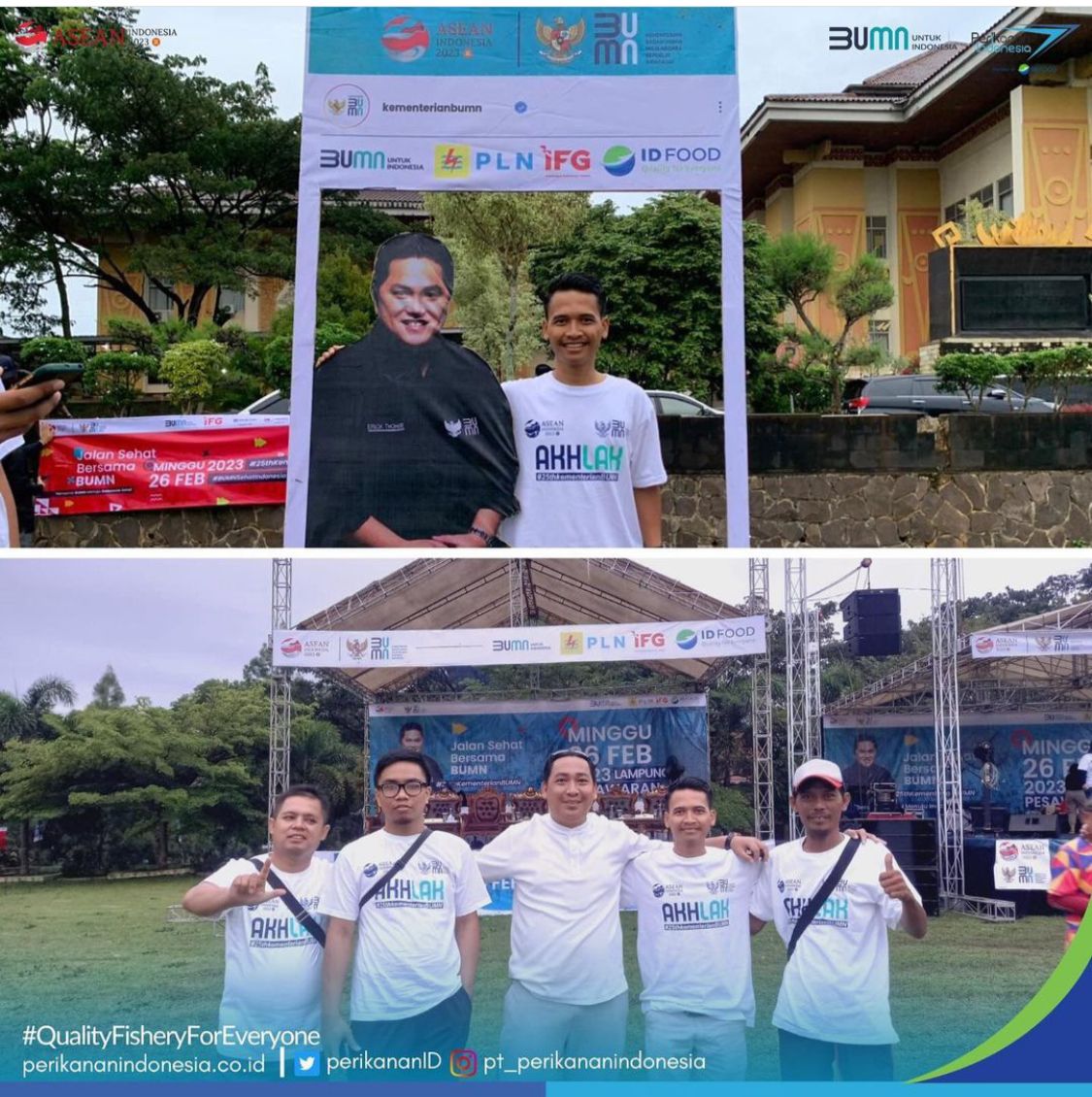 PT Perikanan Indonesia berpartisipasi dalam jalan sehat bersama BUMN di Kabupaten Pesawaran, Lampung