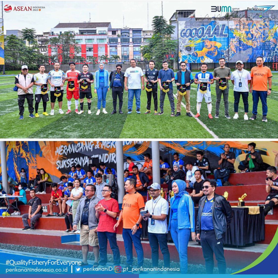 PT Perikanan Indonesia turut meramaikan Mini Soccer Tournament Bulog Cup 2023