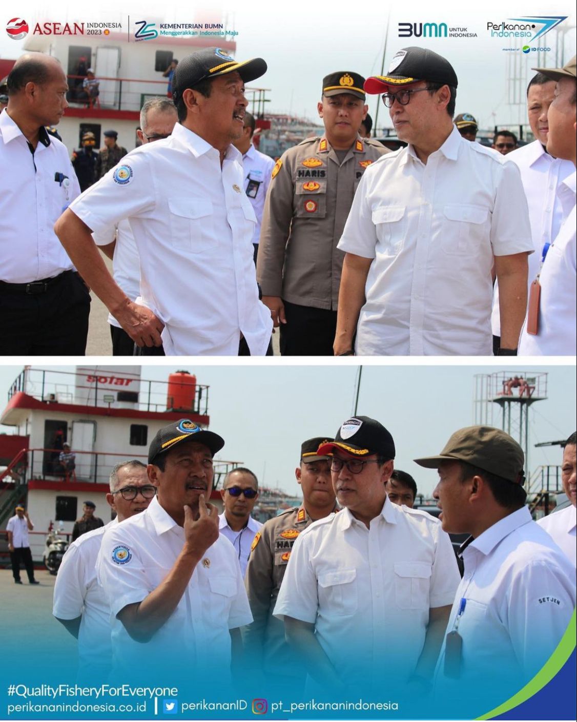 Kunjungan Menteri Kelautan dan Perikanan RI, Sakti Wahyu Trenggono ke Pelabuhan Perikanan Samudera Nizam Zachman Jakarta (PPSNZJ)