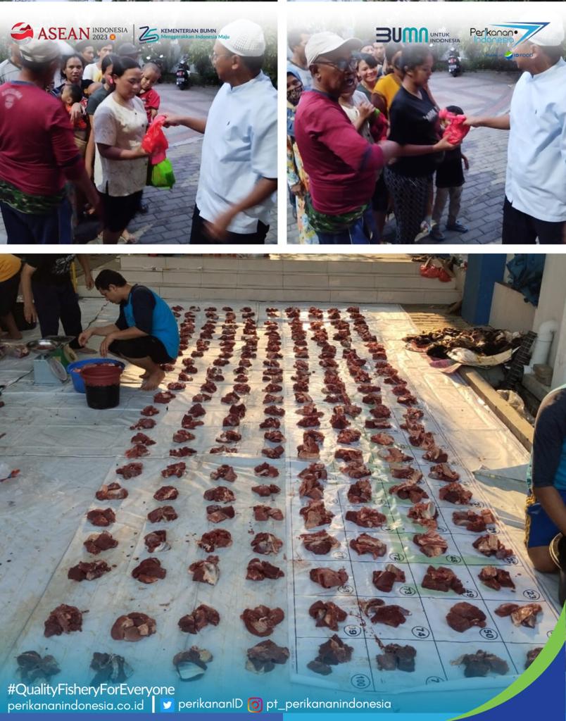PT Perikanan Indonesia menyalurkan bantuan sosial hewan kurban melalui program TJSL