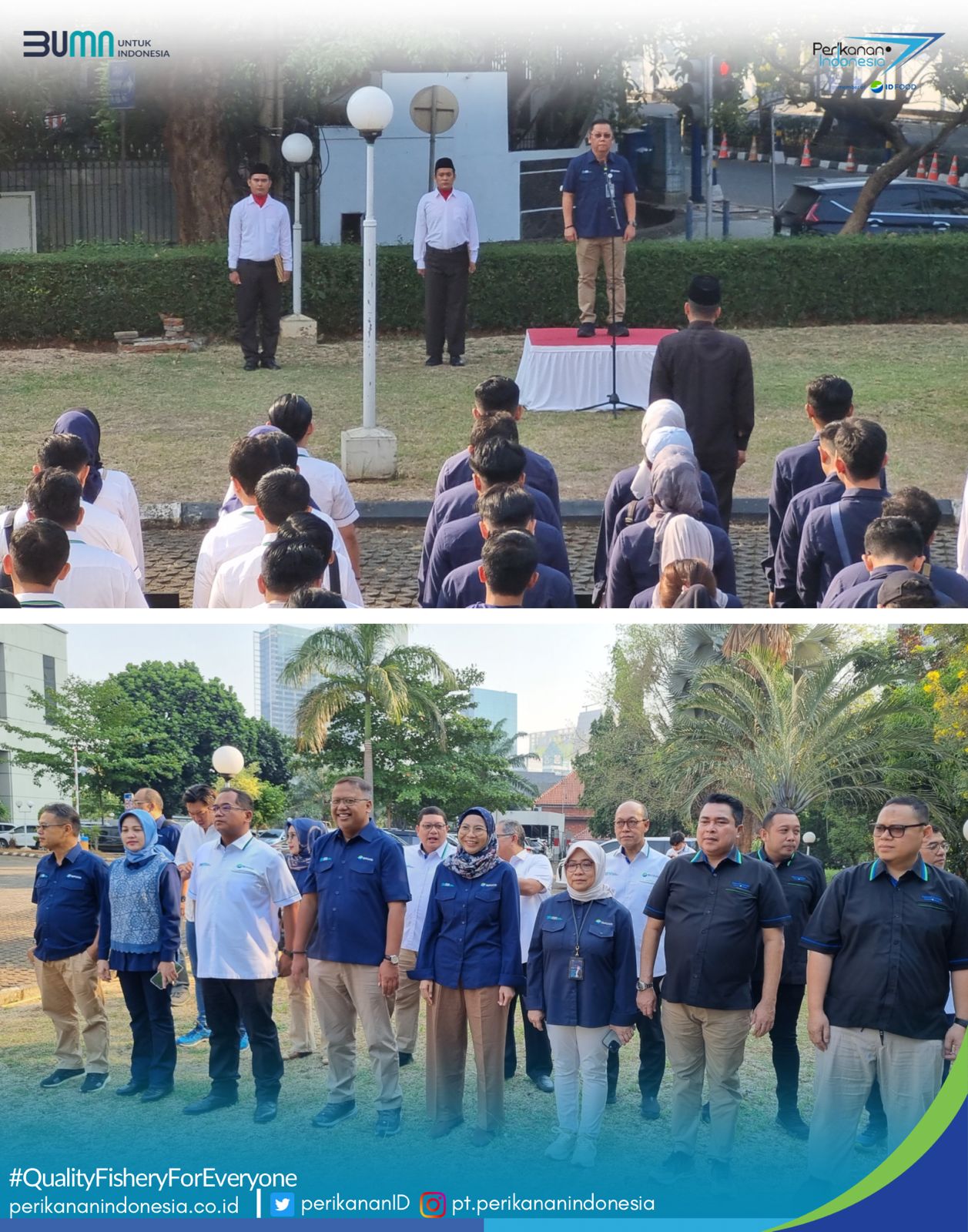 PT Perikanan Indonesia Laksanakan Upacara Bendera untuk peringati Hari Sumpah Pemuda di Gedung RNI