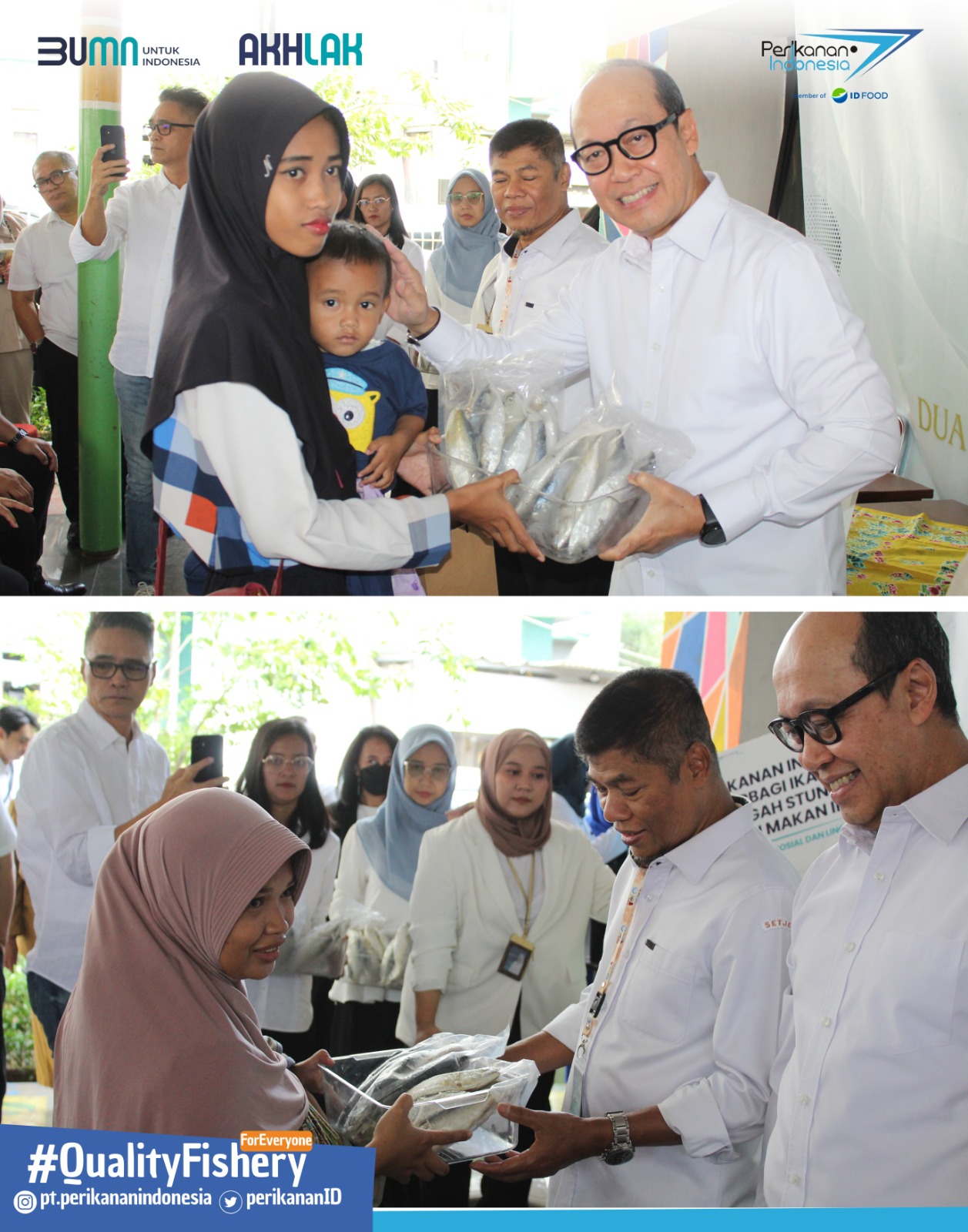 Perayaan HUT ke-34, PT Perikanan Indonesia Bagikan 340 Paket Ikan untuk Balita Stunting di Kawasan Penjaringan