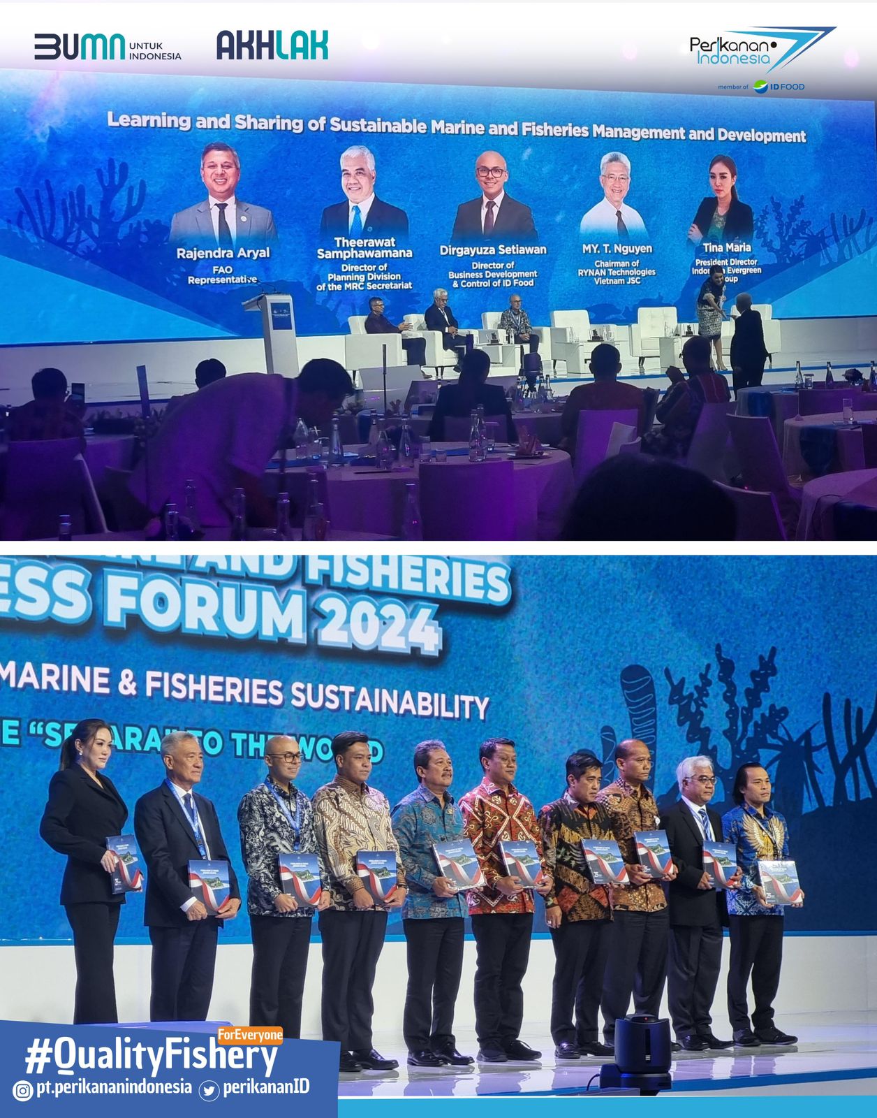 PT Perikanan Indonesia hadir dan mendukung gelaran Indonesia Marine and Fisheries Business Forum (IMFBF) 2024 yang diselenggarakan oleh Kementerian Kelautan dan Perikanan RI