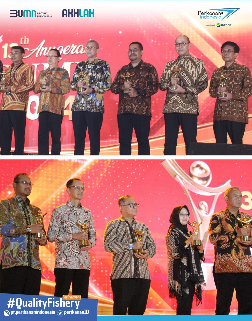 PT Perikanan Indonesia dianugerahi 2 penghargaan dalam ajang tahunan Anugerah BUMN Awards 2024