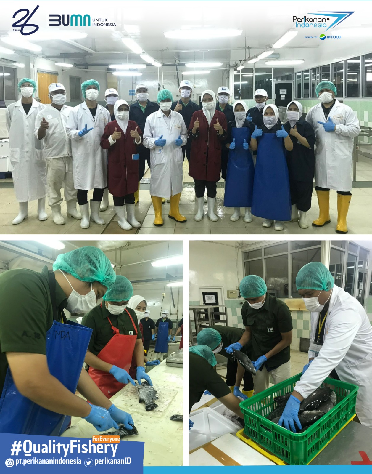 PT Perikanan Indonesia melakukan pelatihan dan uji kompetensi kepada 20 karyawan di bidang Pengolahan Hasil Perikanan oleh Badan Nasional Sertifikasi Profesi (BNSP)