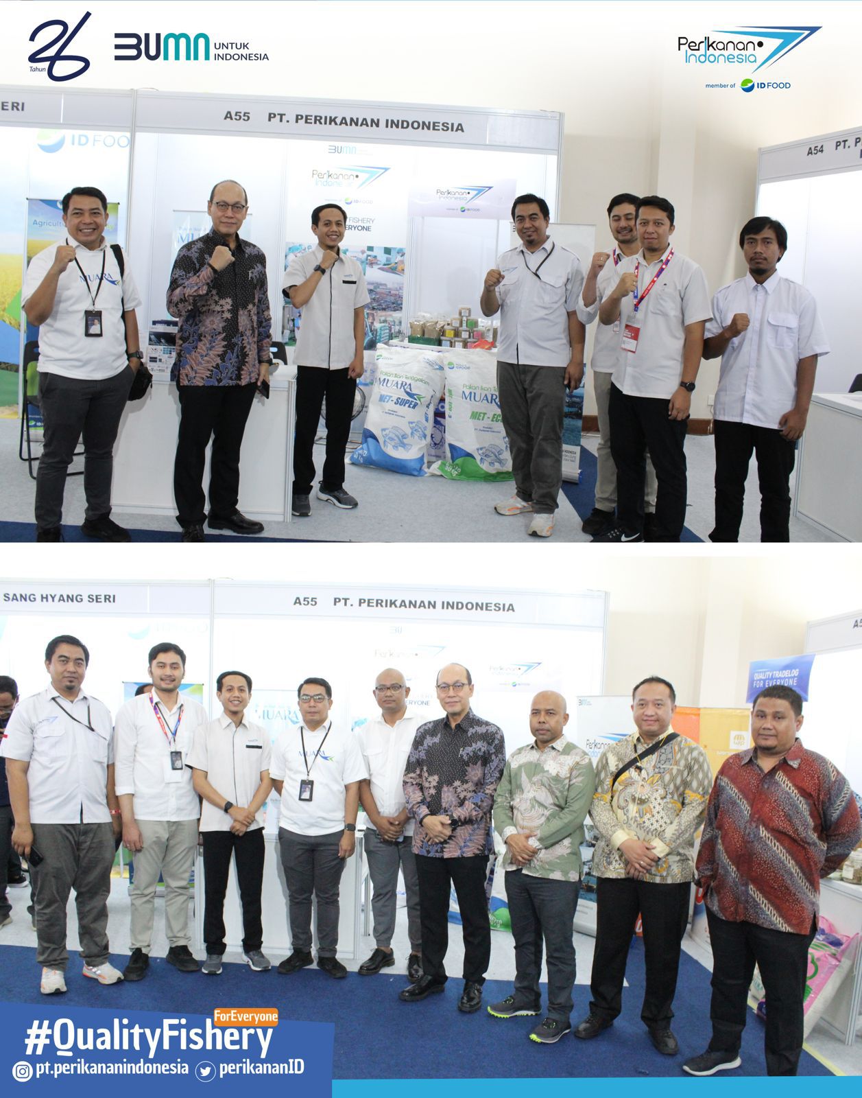 PT Perikanan Indonesia, member of ID FOOD, Menggandeng Koperasi Budidaya Ikan di Ajang Pameran B2B INABUYER EXPO 2024