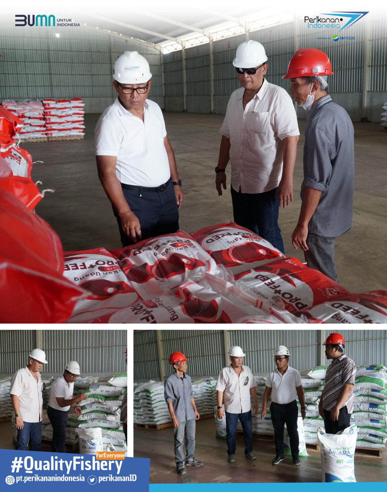 Direktur Utama Holding Pangan PT RNI (Persero) mengunjungi Pabrik Pakan Ikan dan Udang PT Perikanan Indonesia di Subang