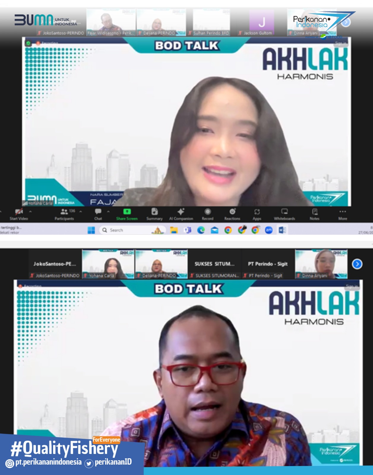 PT Perikanan Indonesia Gelar AKHLAK Talk Series “Harmonis”