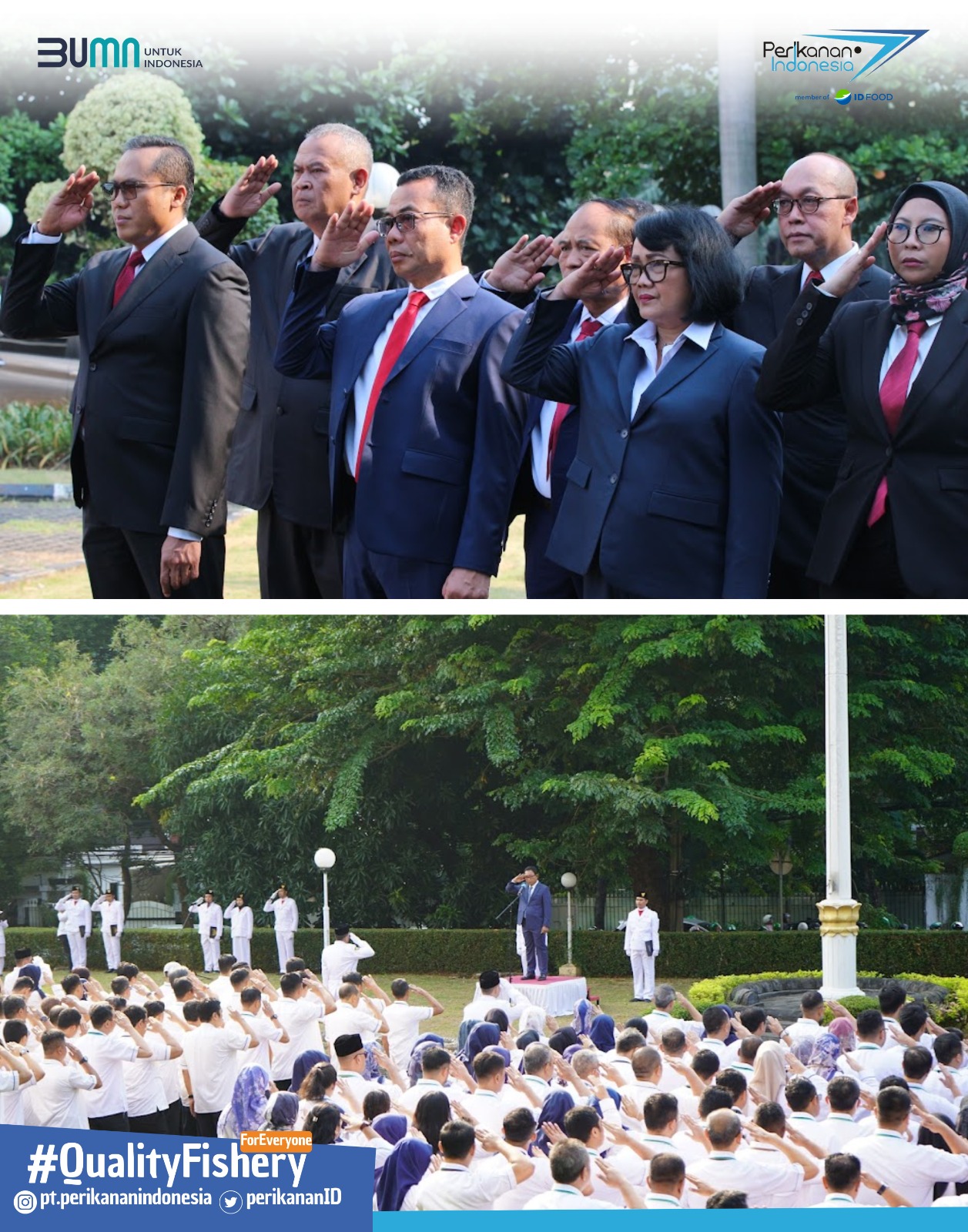 PT Perikanan Indonesia menggelar upacara bendera dalam rangka memperingati Hari Sumpah Pemuda