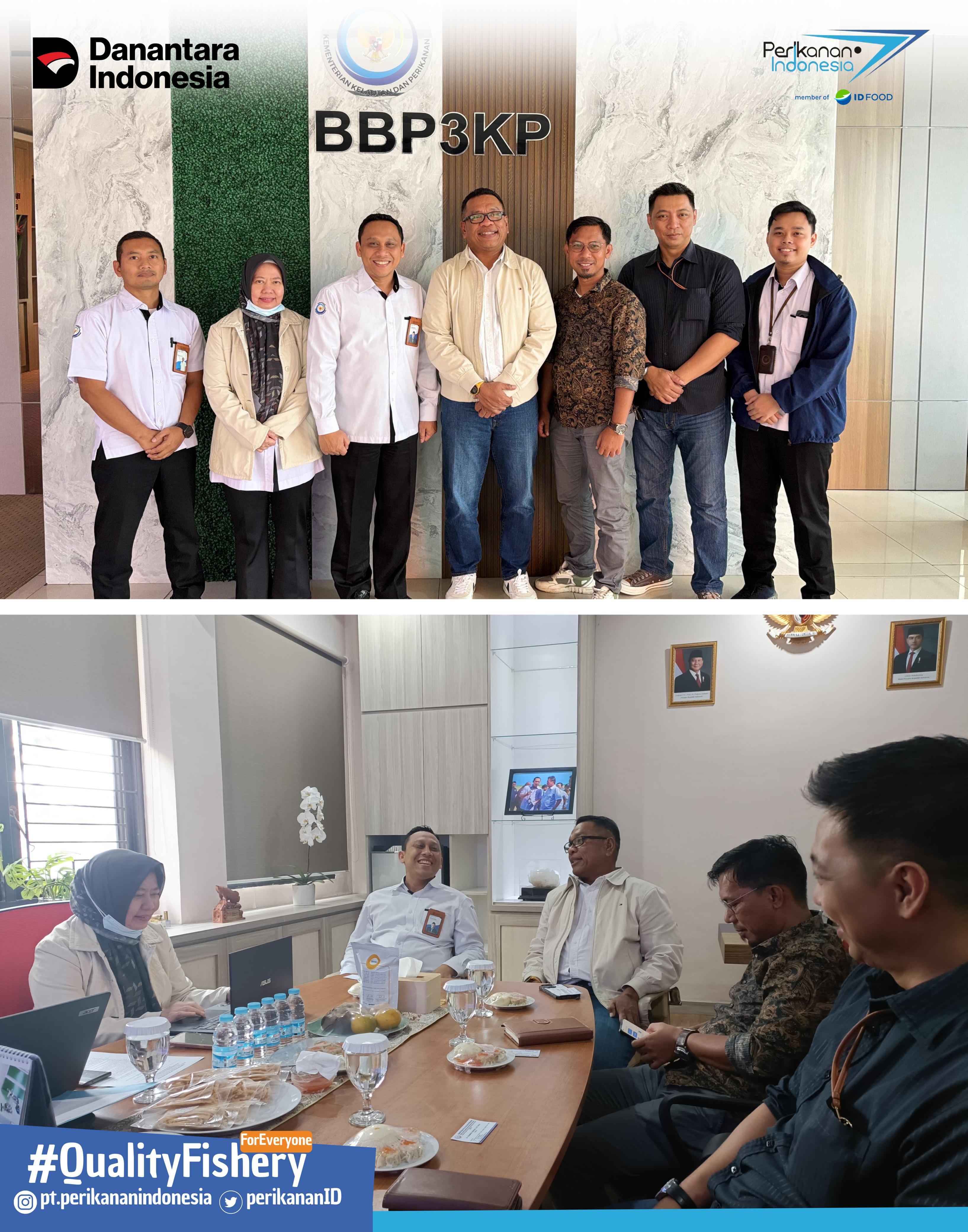 PT Perikanan Indonesia bersilaturahmi ke Balai Besar Pengujian Penerapan Produk Kelautan dan Perikanan (BBP3KP)
