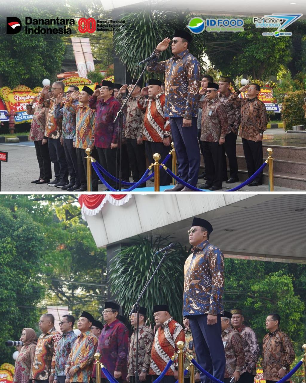 PT Perikanan Indonesia menggelar upacara hari kemerdekaan Republik Indonesia di dua lokasi