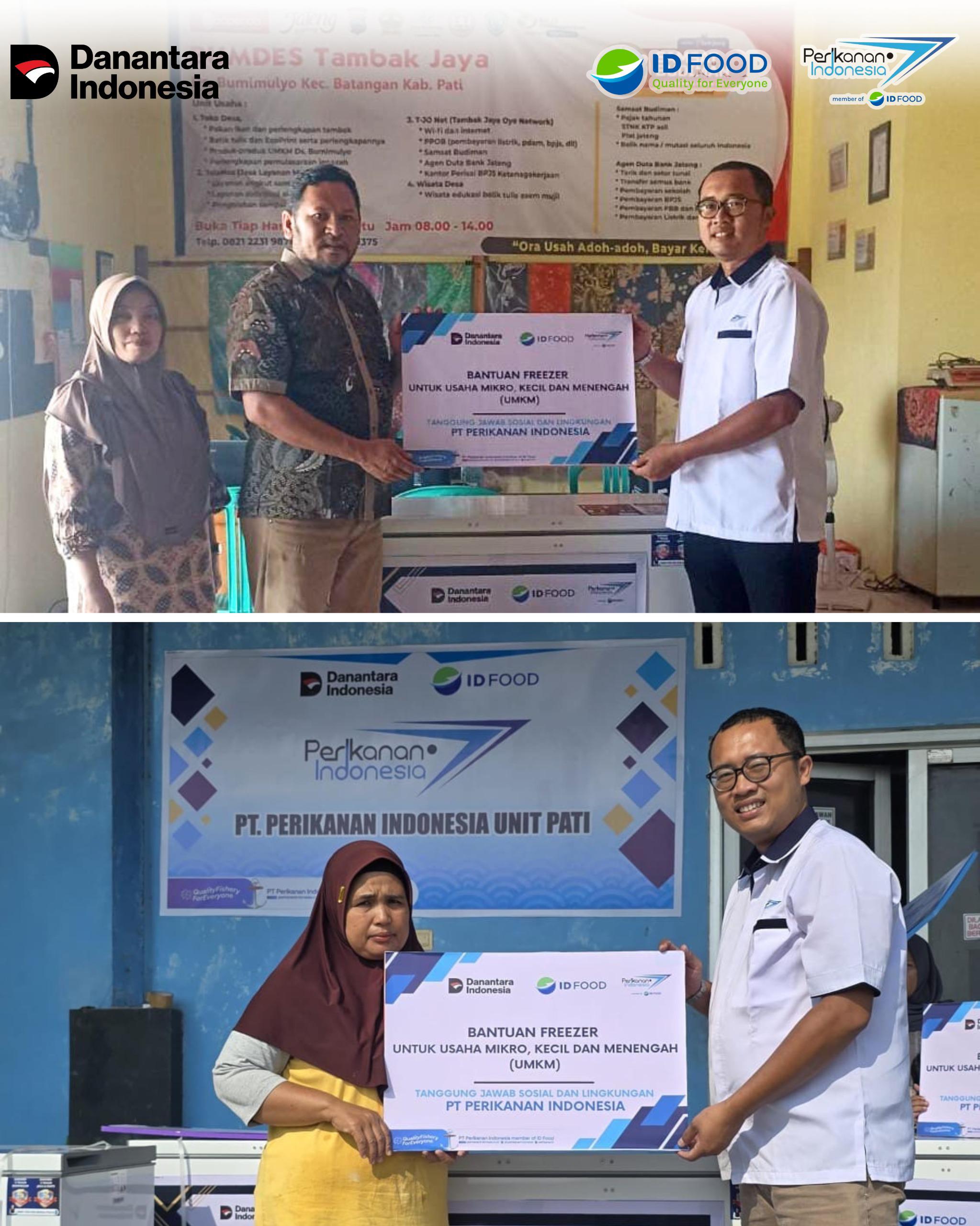 Salurkan Freezer Ikan, PT Perikanan Indonesia Rangkul BUMDes dan UMKM di Pati Jawa Tengah