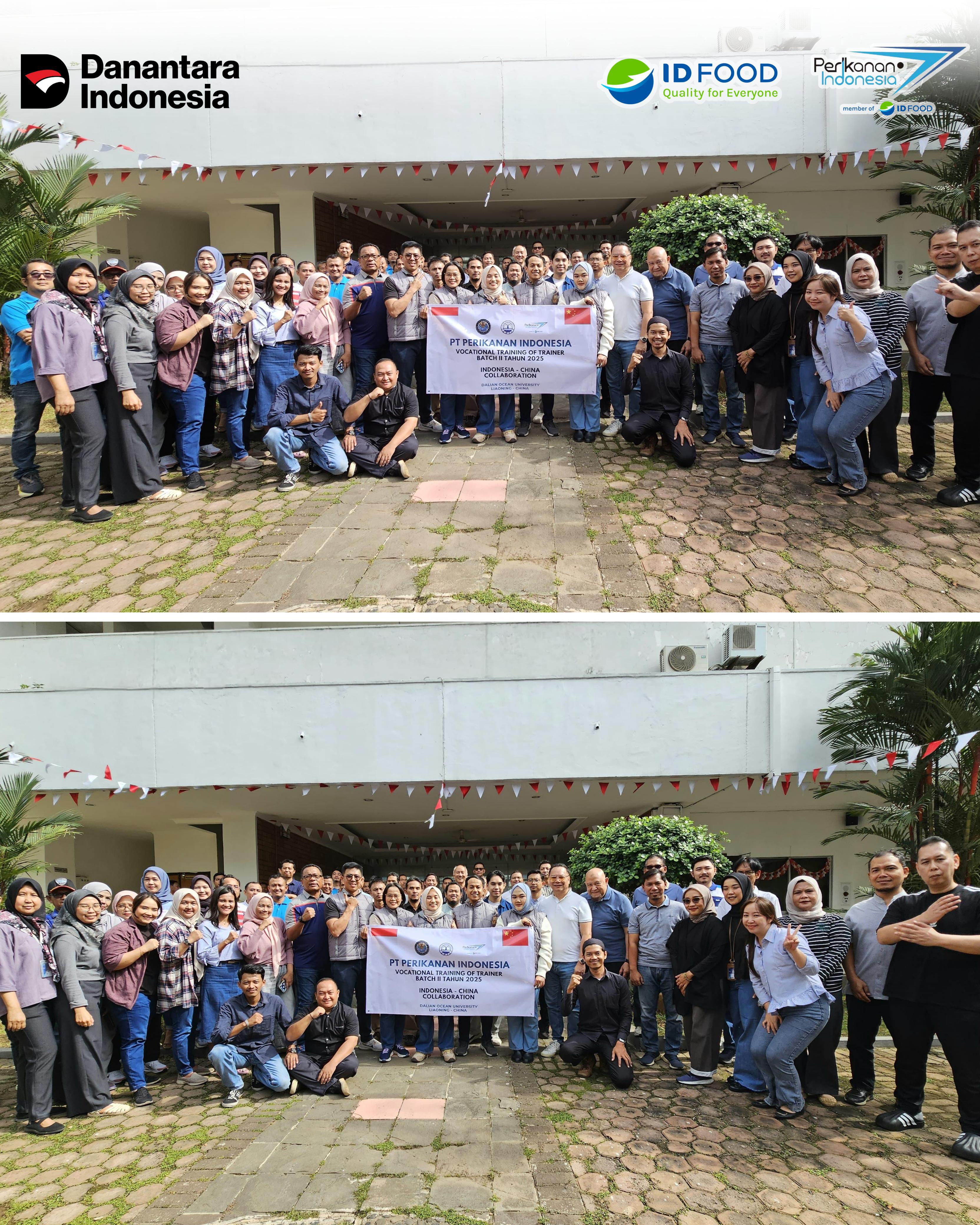 PT Perikanan Indonesia mengirimkan 5 perwakilan karyawan untuk mengikuti pelatihan vokasional di sektor industri kelautan dan perikanan di Dalian Ocean University, China 