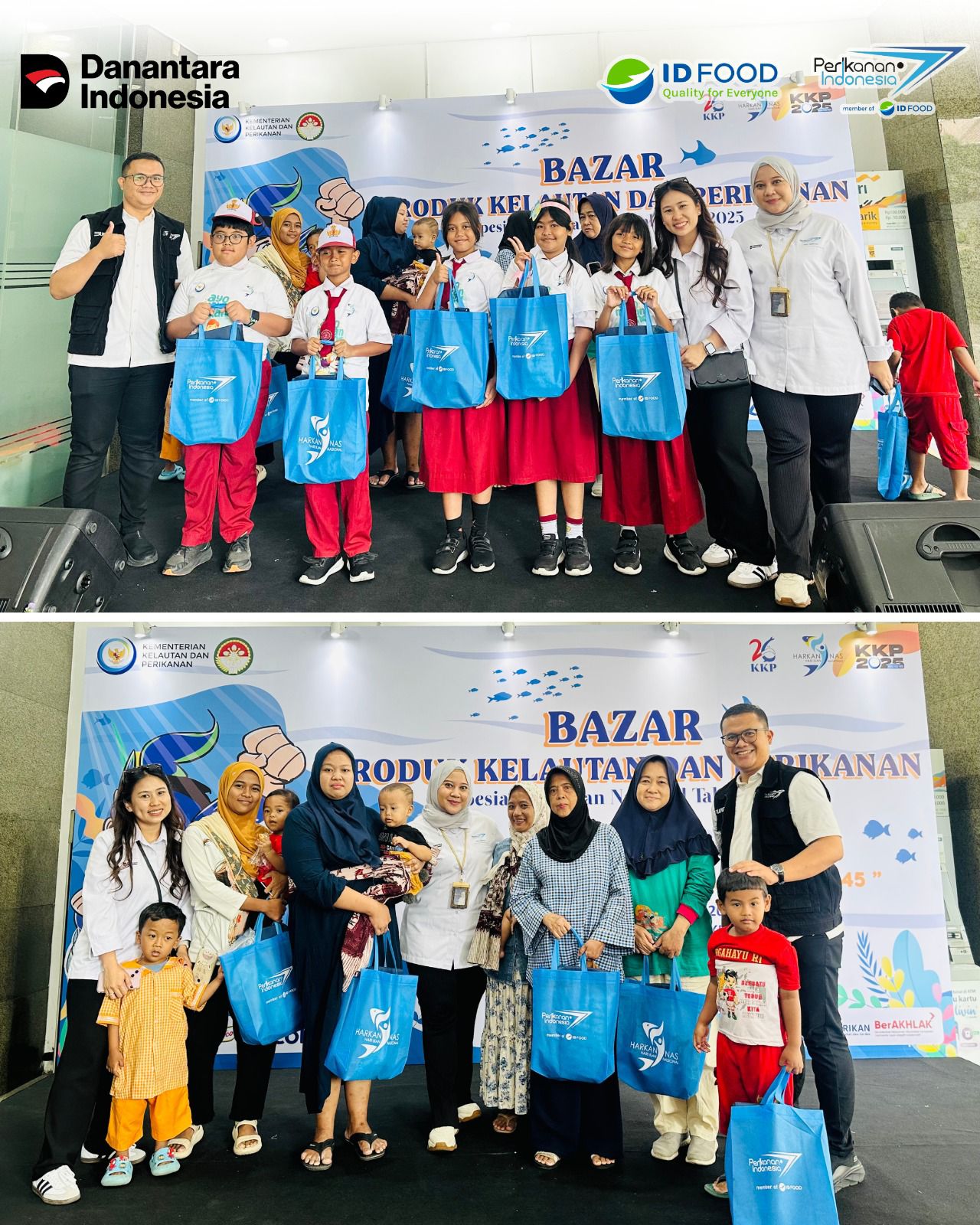 PT Perikanan Indonesia berkolaborasi dengan Kementerian Kelautan dan Perikanan membagikan 200 paket ikan